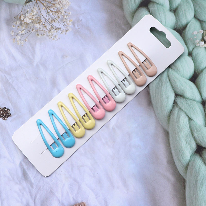 Simple Color Children Barrettes Water 5cm Dripping Oil Hair Clip Candy Color BB Clip Bang Side Clip Hair Clips Hair Accessories