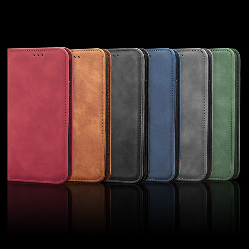 适用新款iphone17手机壳苹果16肤感磁吸翻盖插卡手机保护皮套