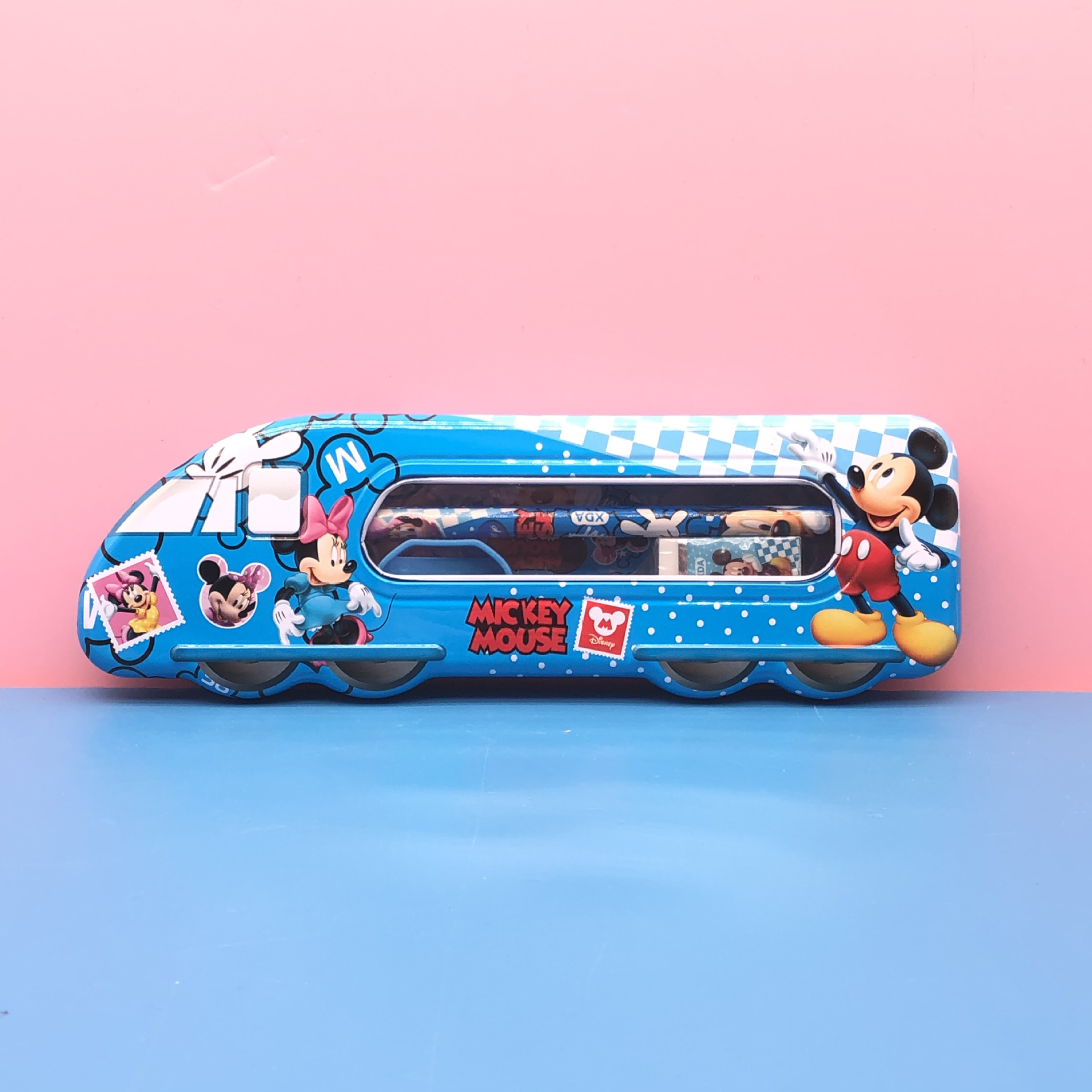 工厂批发小学生铁笔盒韩版卡通创意铅笔文具盒六一儿童节礼物奖品