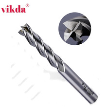vikda加长4刃含钴高速钢铝用铣刀精密中心锣刀非标刀具M42白钢刀