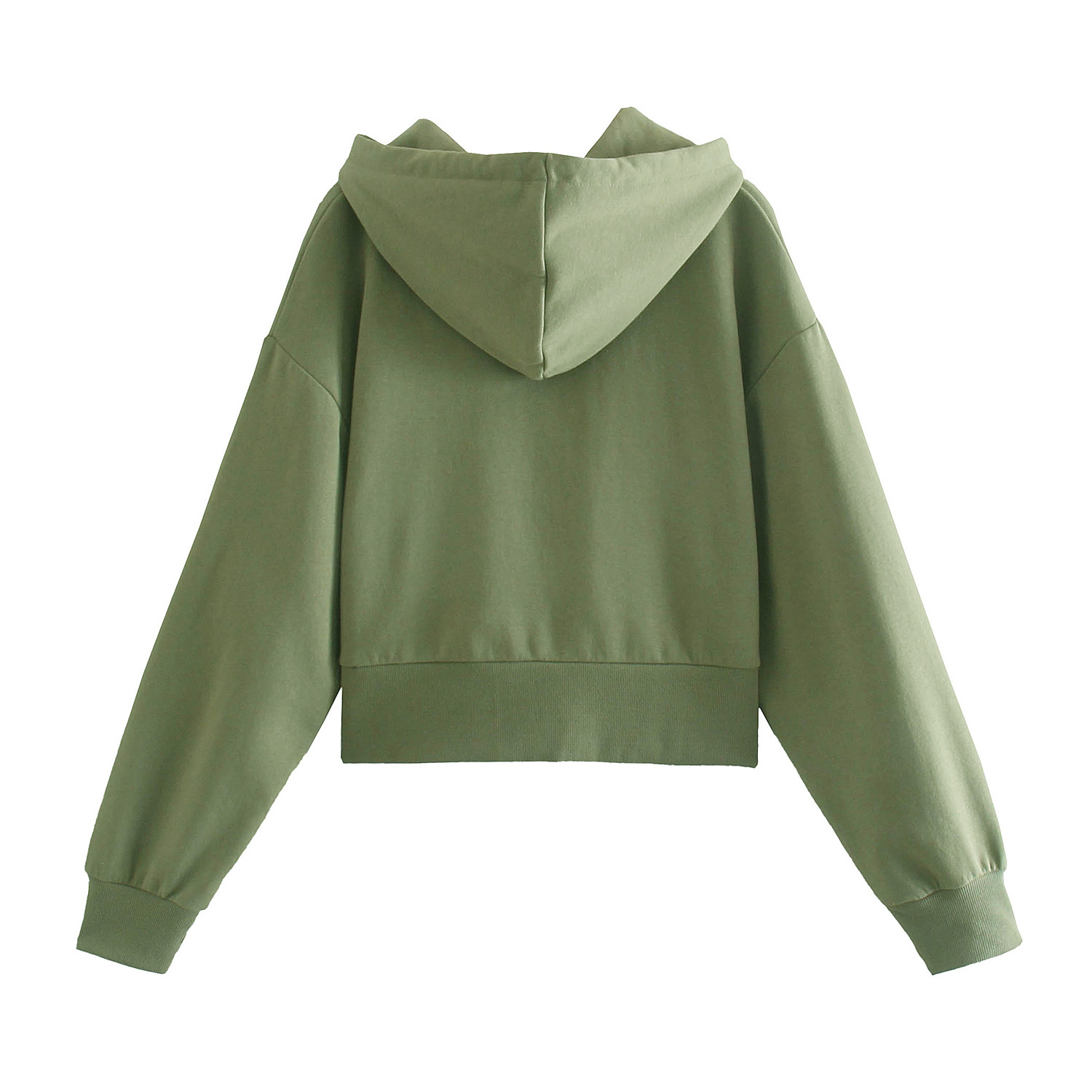 2022春季外贸代发女装连帽绒布运动衫卫衣外套