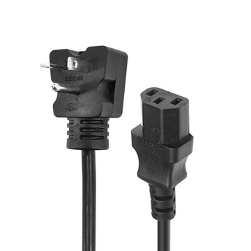 美规三芯延长电源线 方形3芯美标插头线 美式美规c13品字尾电源线