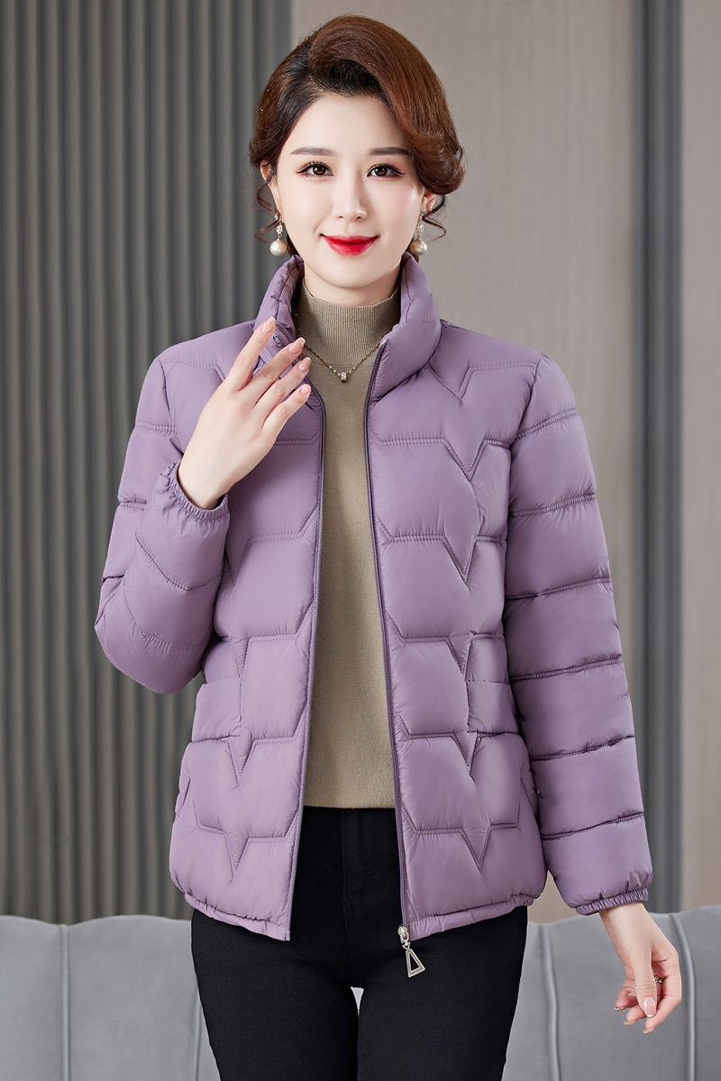 2024新款加厚羽绒棉服女装妈妈装棉衣冬季短款中老年棉袄外套