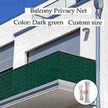 Dark Green HDPE Balcony Privacy Net Fence Shielding Anti-UV