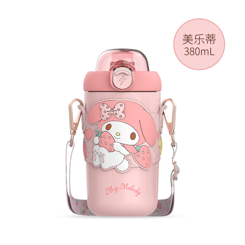 Sanrio Vacuum Cup 316 Stainless Steel Female Student Good-looking Water Cup Cute Children's Straw Internet Celebrity Male Cup