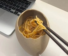 鸵鸟蛋碗小吃甜点小红书鸟巢鸡蛋壳餐具碗鸵鸟摆件装饰商用火锅店