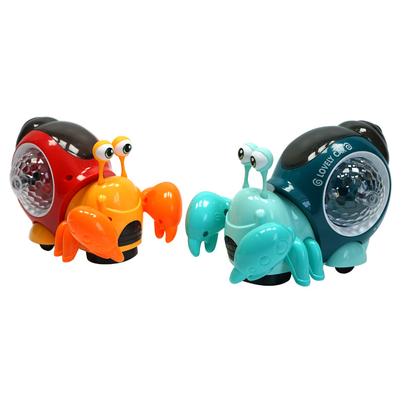 Electric Sound and Light Universal Hermit Crab Toy TikTok Children's Hot Gift Colorful Light Cross-Border Boy Gift