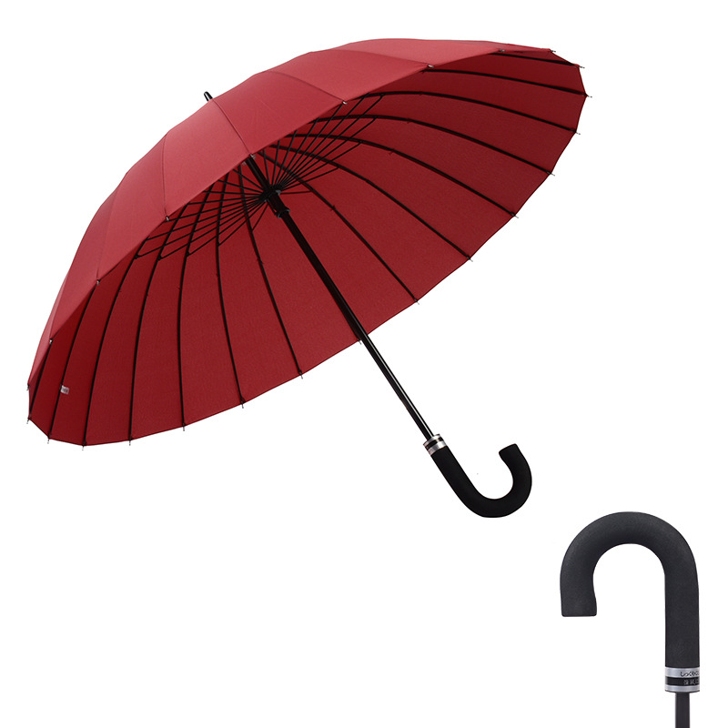 Sunny Umbrella Super Large Reinforced Wind-Resistant and Rainproof Straight Umbrella Factory Creative 24 Bones Blooming in Water Long Handle Umbrella