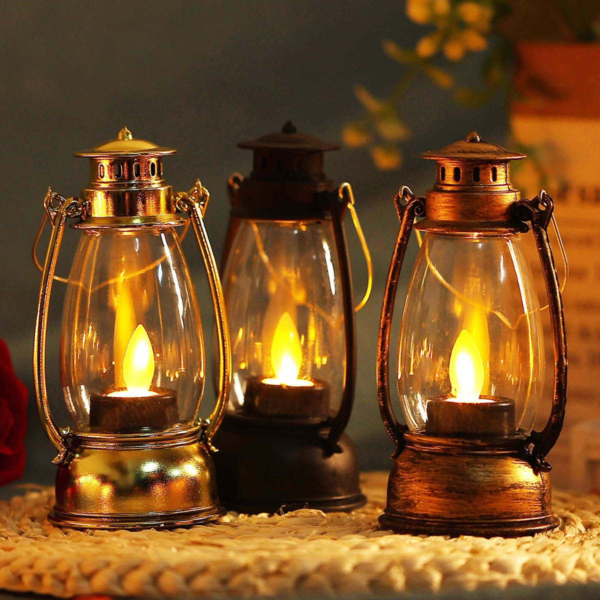 New Swing Light Retro Small Lantern Bedroom Decorations Decoration 8090 Nostalgic Small Night Lamp Factory Wholesale