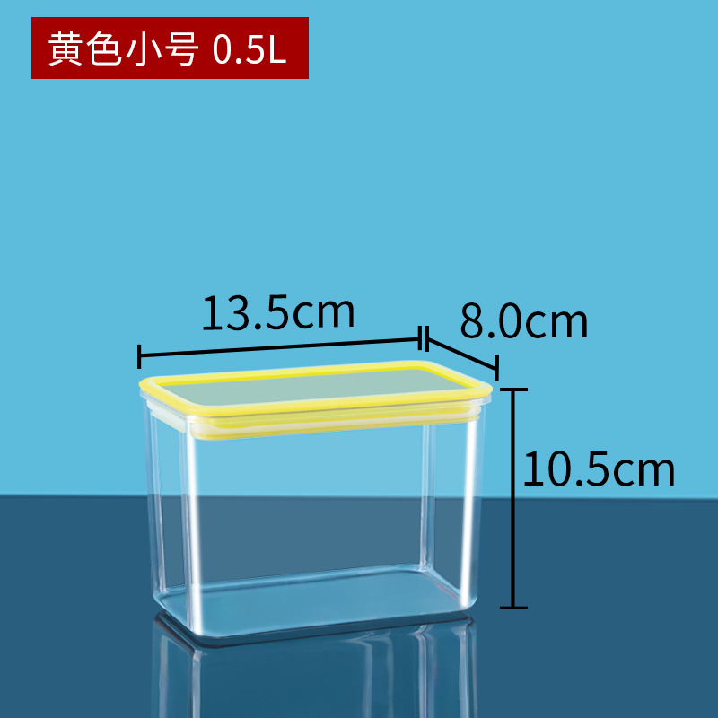 Plastic Square Thickened Sealed Tank Fruit Powder Box Transparent Storage Tank Coffee Tea Shop Fruit Powder Box Factory Direct Sales