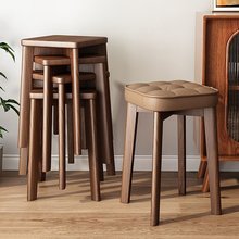 餐椅家用凳子实木椅子现代简约餐桌凳久坐舒服可叠放轻奢餐凳方凳