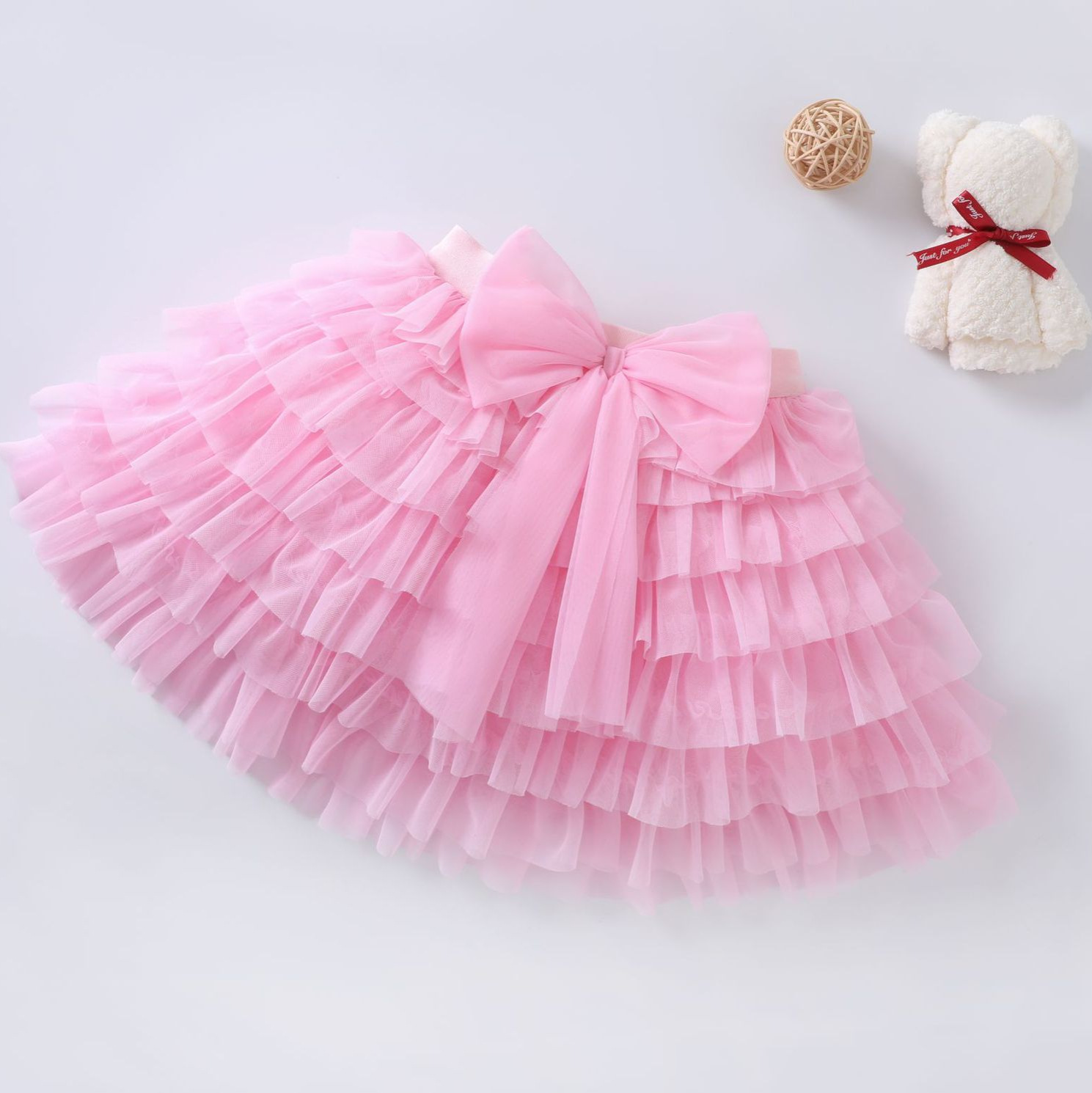 夏季女童短裙韩版可爱tutu裙洋气蛋糕裙超仙小女孩半身裙百搭纱裙