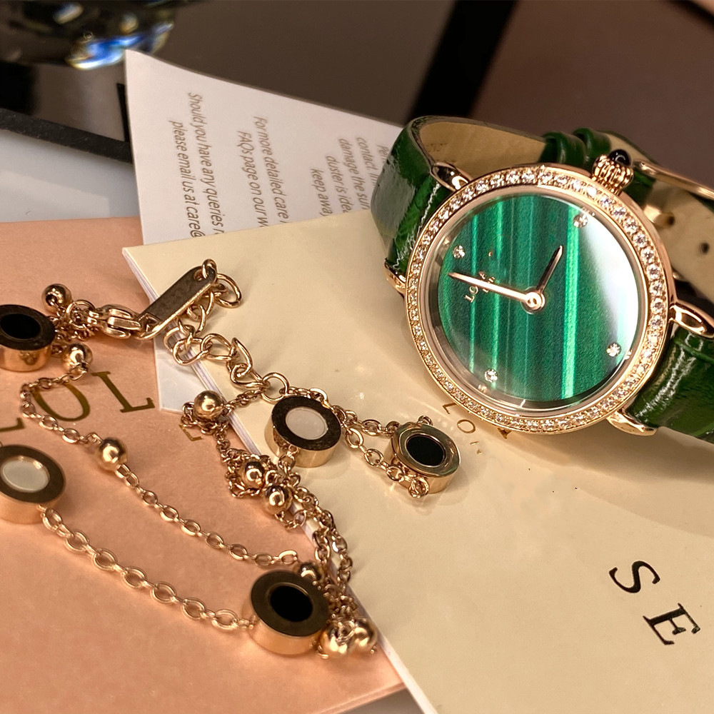 lola rose小绿表防水手表女ins风轻奢女表 工厂直批 一件代发