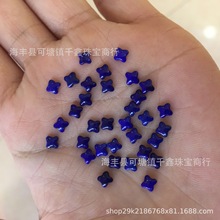 批发天然青金石戒面四叶草戒面肥方青金色彩饱满圆润裸石镶嵌配件