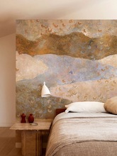 金箔抽象艺术壁纸现代轻奢墙纸床头卧室客厅电视背景壁画