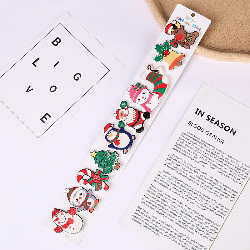 Creative Christmas Headdress Barrettes Cute Christmas Holiday Party Style Word Clip Bang Clip Children Gift Barrettes