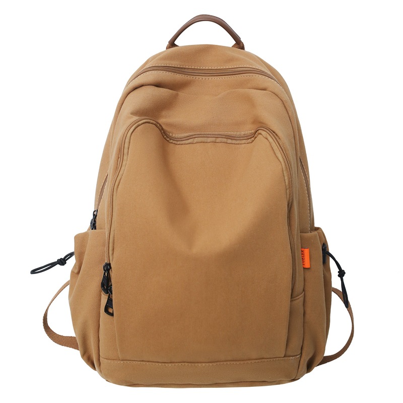 Canvas Backpack 2023 New Korean Style Retro Large Capacity Carrying Backpack Junior High School Student High School and College Student Schoolbag