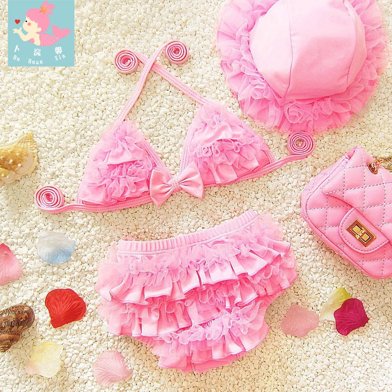 新款儿童比基尼女婴幼儿园小朋友可爱时尚温泉泳装宝宝中小童泳衣