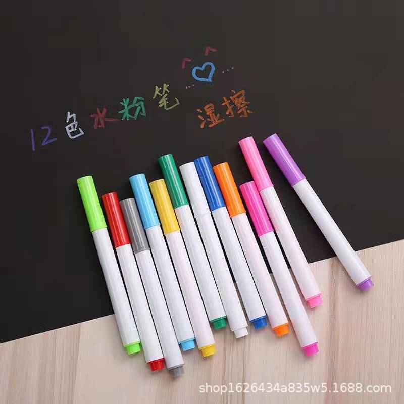 LED灯板笔荧光笔环保彩色液体粉笔儿童绘画笔可擦笔彩色水粉笔