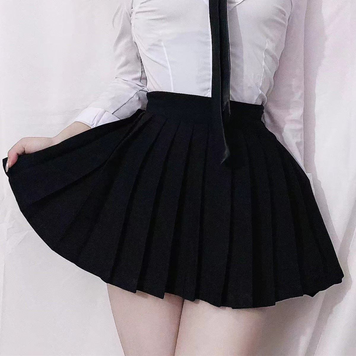 yesexing性感超短百褶裙jk短裙百褶网红直播舞蹈无内衬裙子