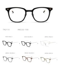 复古超轻网红眼镜架平光镜防蓝光美爆款个性时尚工艺组合板材2115