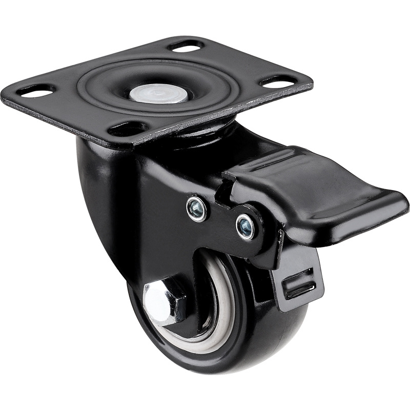 2寸家具转轮定向轮家具移动滑轮转向轮脚轮带刹车轱辘万向轮轮子