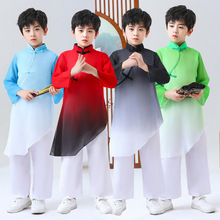 六一儿童古典舞蹈表演出服男孩中国风武术服女孩练功合唱万疆男童