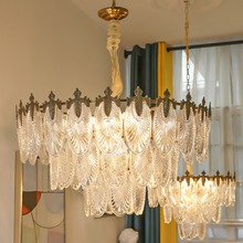 美式复古全铜意大利吊灯轻奢大气法式玻璃客厅餐厅卧室别墅灯具