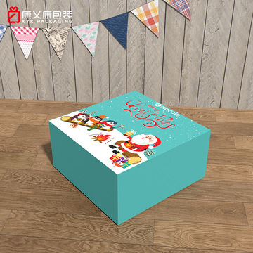 圣诞节礼物盒批发圣诞礼盒围巾帽子手套保温杯包装盒折叠盒定 制