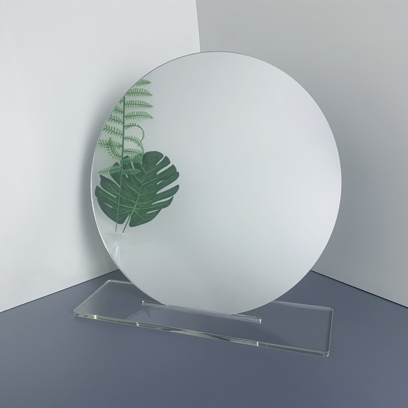 自粘贴无框塑料镜片现货安全圆形镜子卫生间专用安全圆形有机玻璃