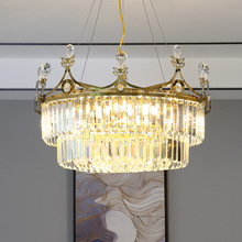 轻奢客厅灯现代简约大气卧室灯北欧创意玻璃水晶餐厅吊灯