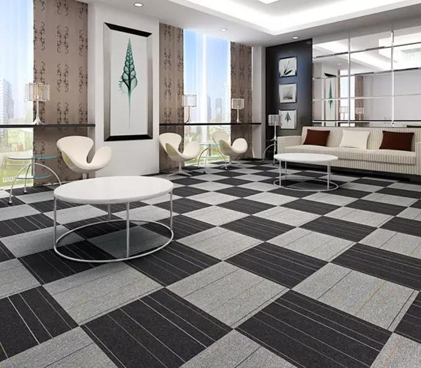 办公方块地毯凯辉aw100t条纹拼接商务块毯酒店卧室美容院仓储批发