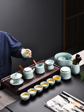 汝窑功夫茶具套装整套可养开片家用客厅陶瓷茶壶茶杯高端礼品批发