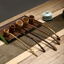煮茶器分茶勺日式老式长柄分茶勺竹茶具零配煮茶配件禅意竹制传统