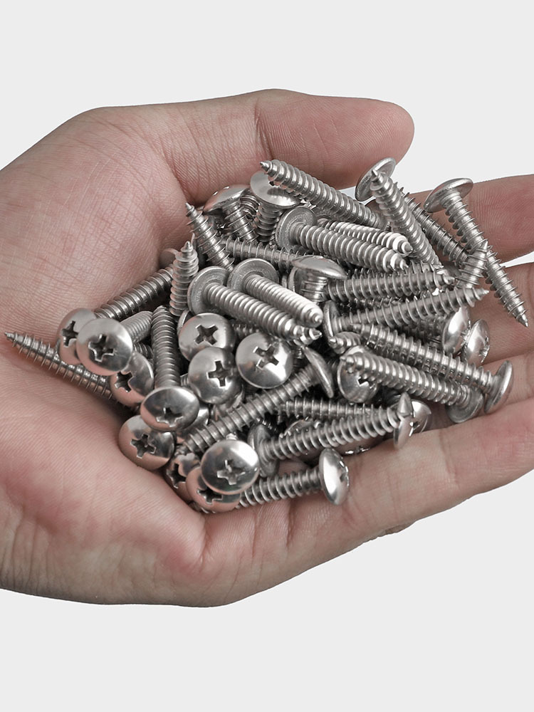 m3m4m5m6大扁头自攻304不锈钢螺丝自攻螺丝钉十字圆头加长大帽钉