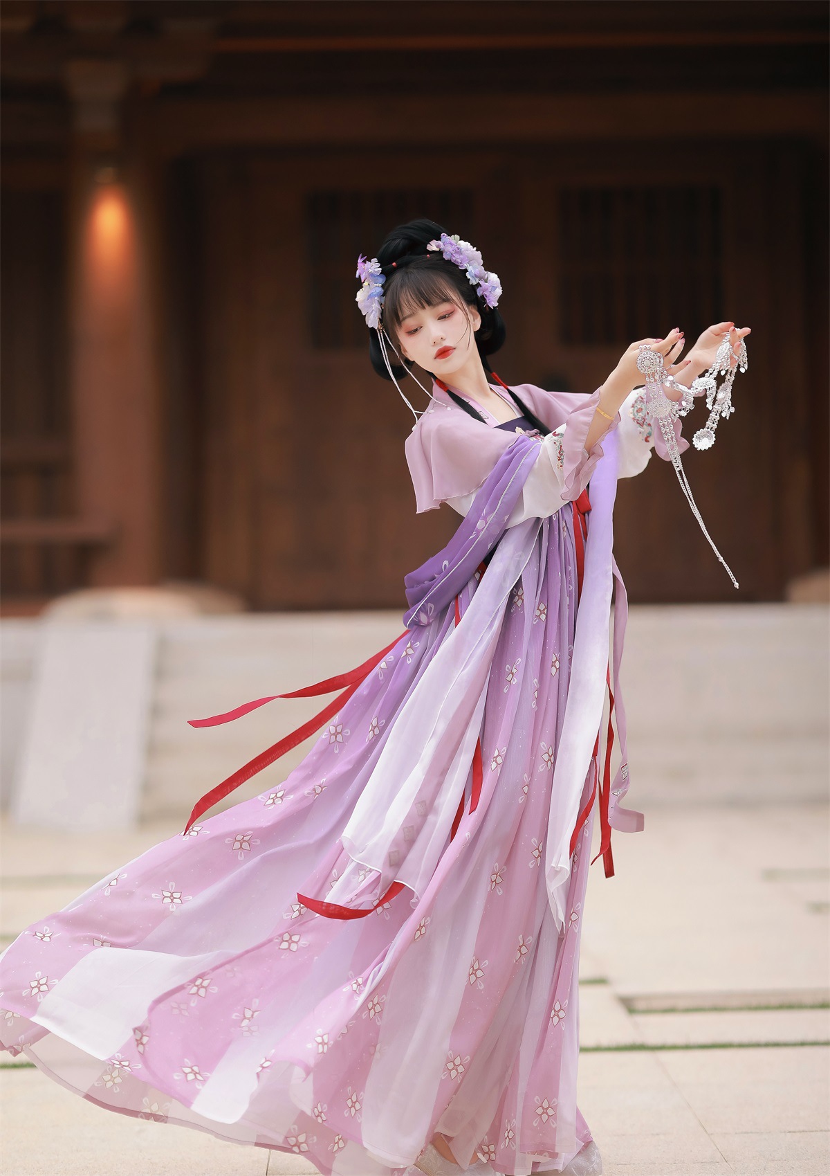 原创设计宝石之国汉元素汉服女中国风半臂齐胸襦裙披帛四件套8283