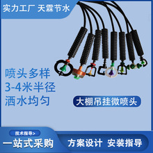 大棚吊喷喷灌 吊挂微喷套装  苹果G型雾化喷头 大棚倒挂旋转微喷