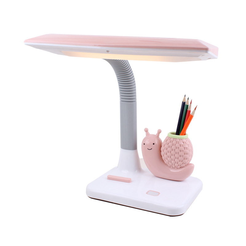 New Led Student Eye Protection Light Writing Reading Light Cartoon Snail Bedroom Room Table Lamp