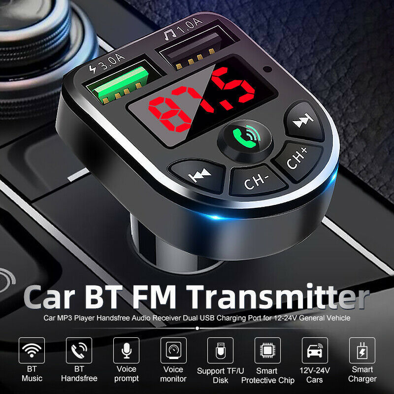 Bte5 Car Mp3fm Bluetooth Car Charger Bluetooth Car Player Phone Bluetooth Hands-Free Radio