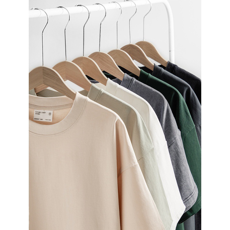 300g重磅加厚新疆棉短袖t恤男装夏季落肩潮牌纯色体恤