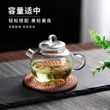 新款迷你茶壶玻璃泡茶壶家用耐热茶具高硼硅玻璃防爆透明小茶壶