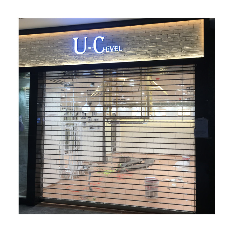 佛山厂家电动高透明水晶卷闸门 商用商店商铺商场快速伸缩卷帘门