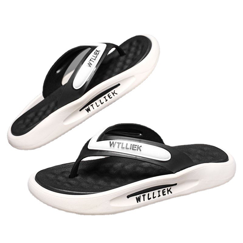 Flip Flops Men's Summer Outdoor Non-Slip Sports Leisure Flip-Flops Slippers Men's Trendy Thick-Soled Slip-on Sandals