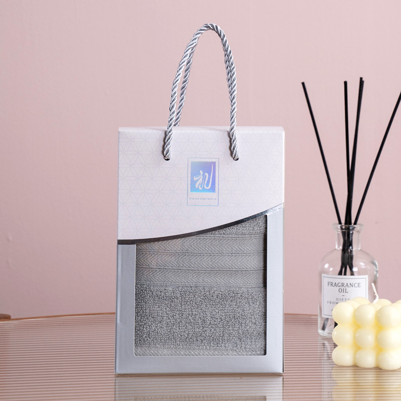 Cotton Towel Gift Box-Packed Wholesale Welfare Business Activity Gift Set Custom Logo Cotton Gift Towel