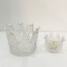 皇冠烟灰缸创意家用客厅茶几水晶玻璃简约个性烟灰缸蜡台烛台摆件