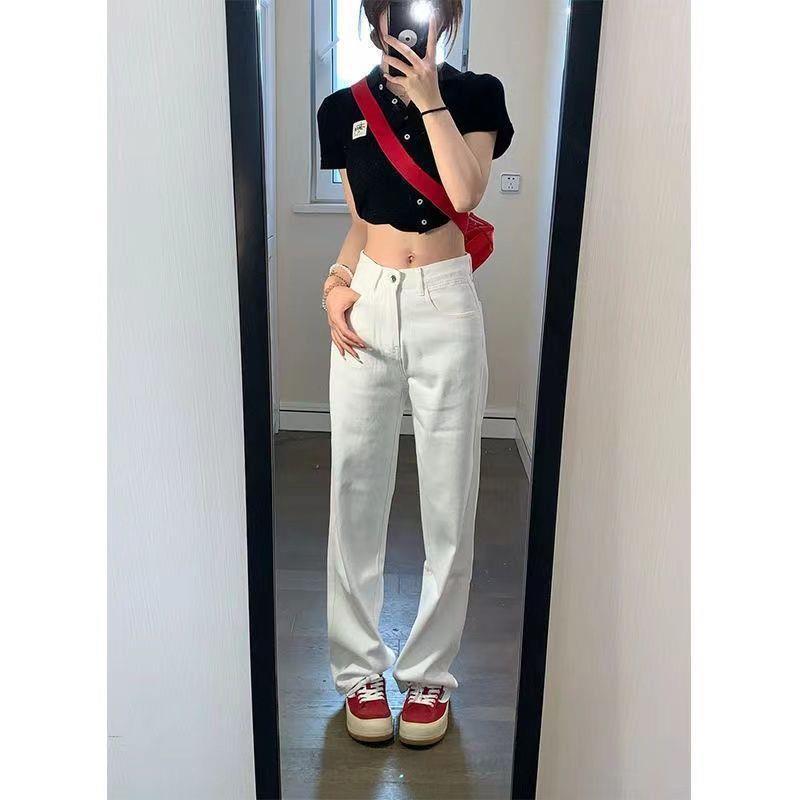 Design Skinny Jeans Women's Autumn and Winter New American Retro Slim Stretch Horseshoe Pants High Waist Flared Pants