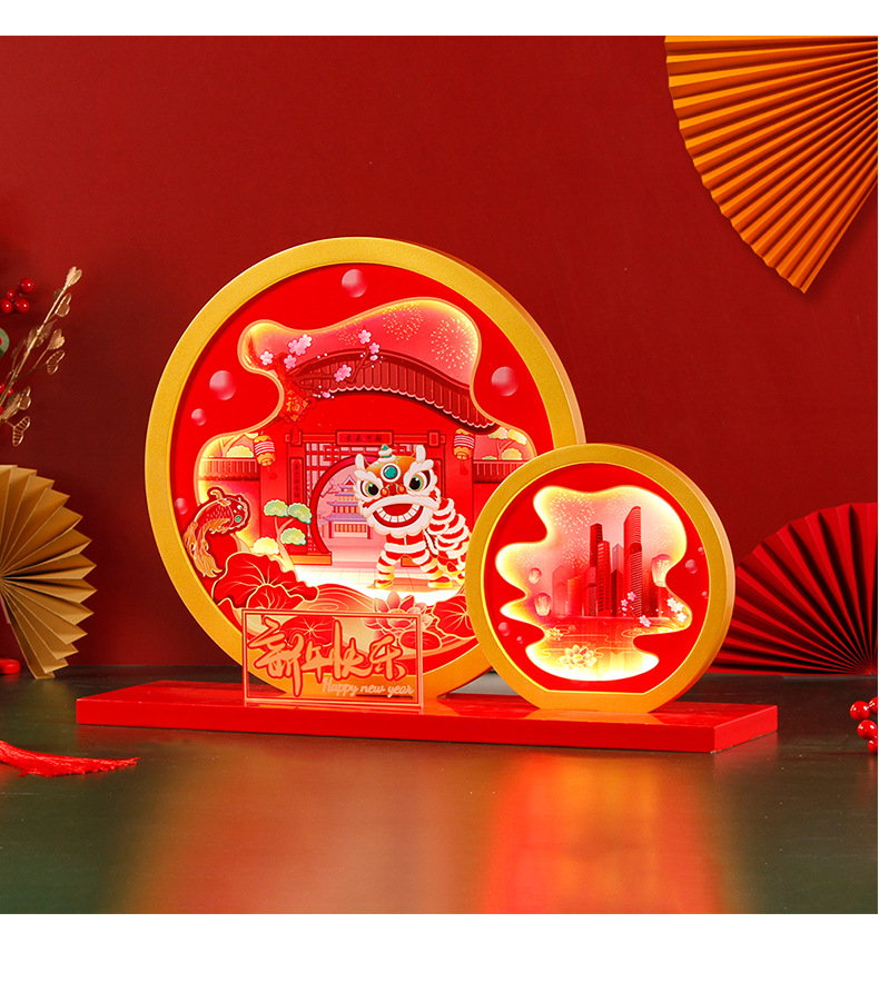 2022新年装饰品春节摆件场景布置酒店商场前台桌面摆件虎年装饰品