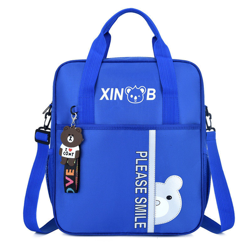 Tuition Bag Schoolbag Handbag Middle School Student Multi-Functional Tuition Bag Evening Self-study Shoulder Cross-Body Shoulders Three-Purpose Direct Sales