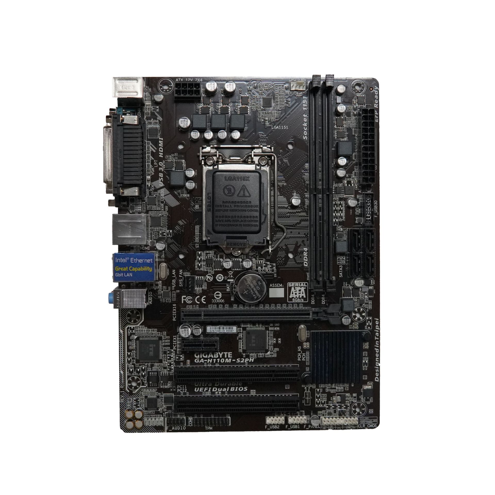 适用技嘉h110m-s2ph 台式电脑主板1151针ddr4双通道办公游戏主板适用