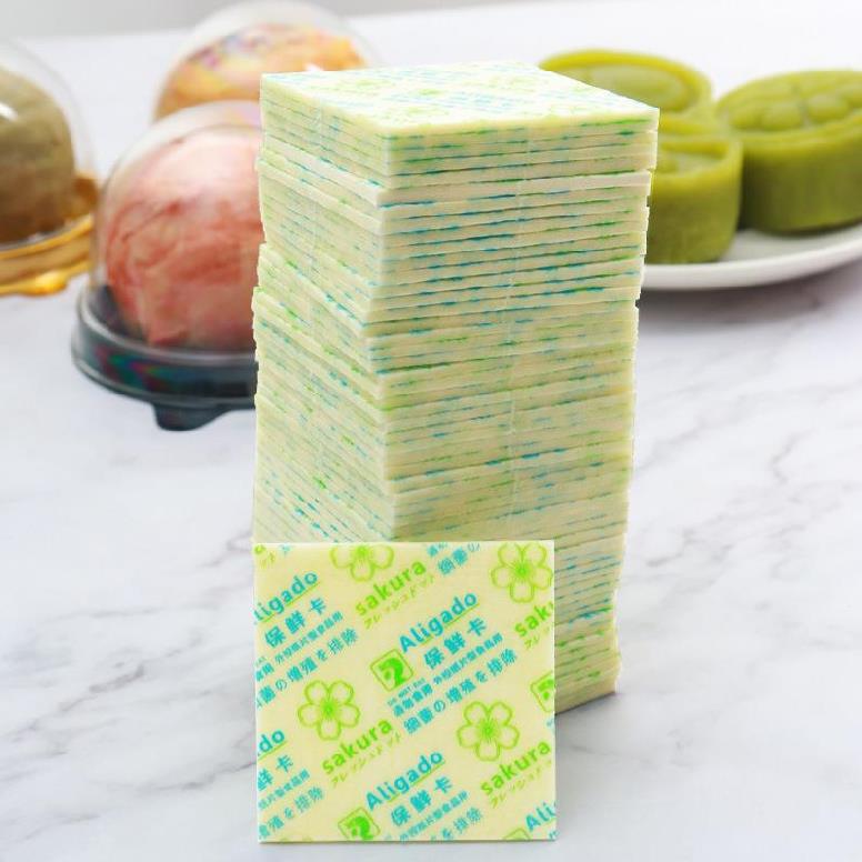 食品保鲜卡烘焙面包一次性便携酒精片片状防潮剂蛋糕饼干脱氧剂